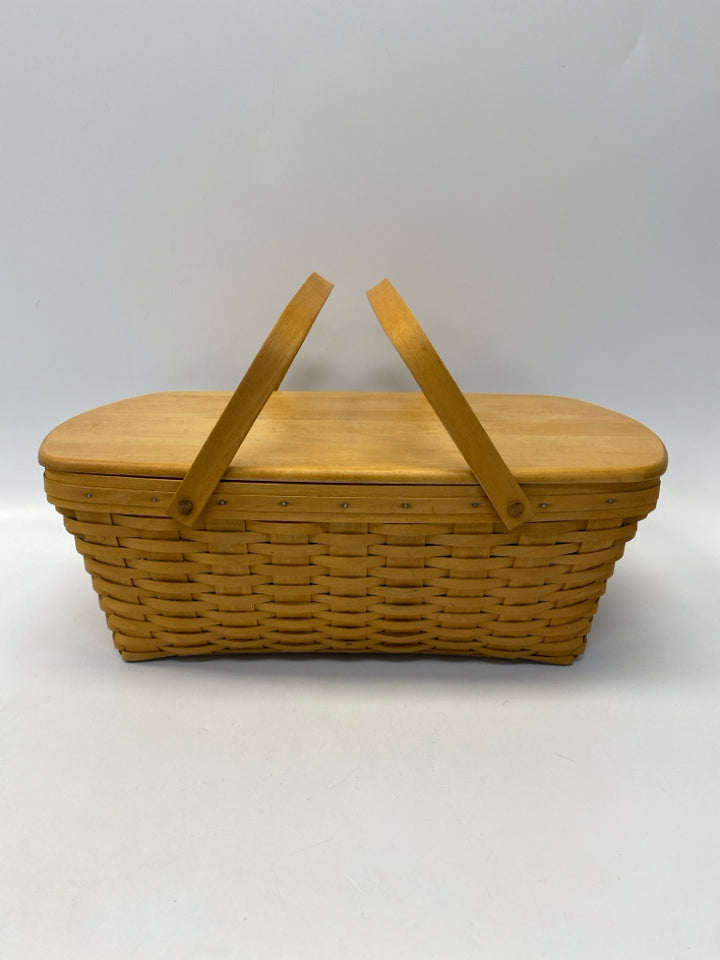 Longaberger Brown Woven Wood Basket