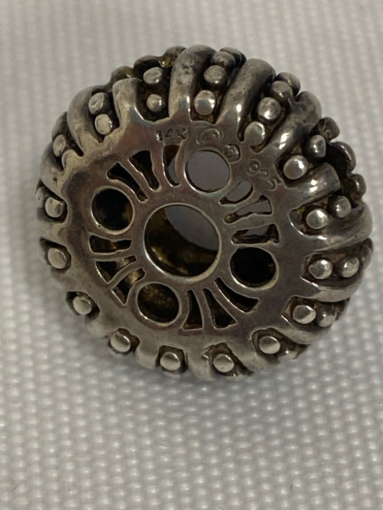 Silver/Gold Periwinkle Sterling Silver Pendant