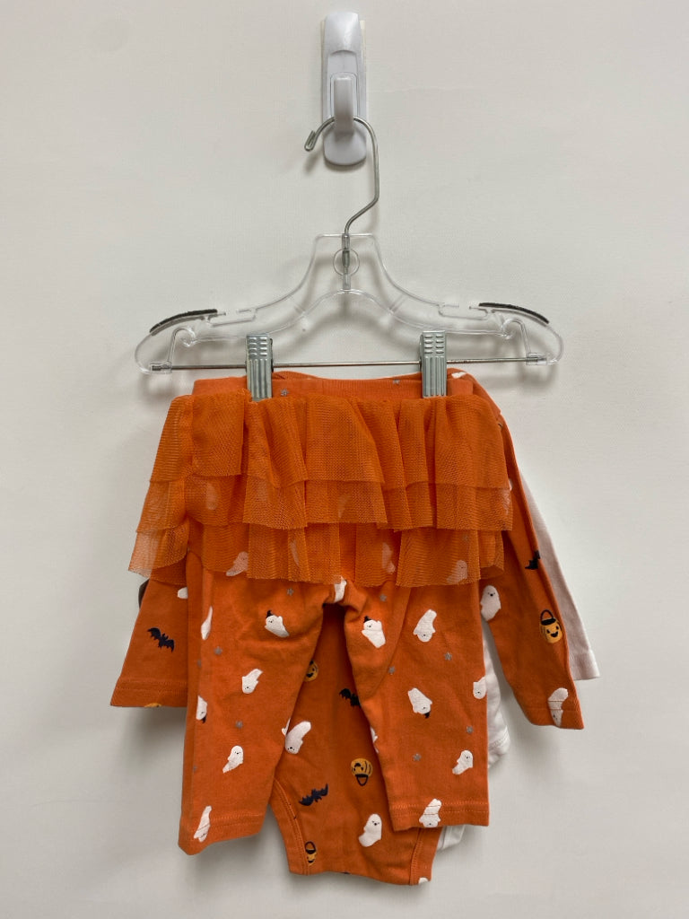 SIZE 6M White Orange Jack O&