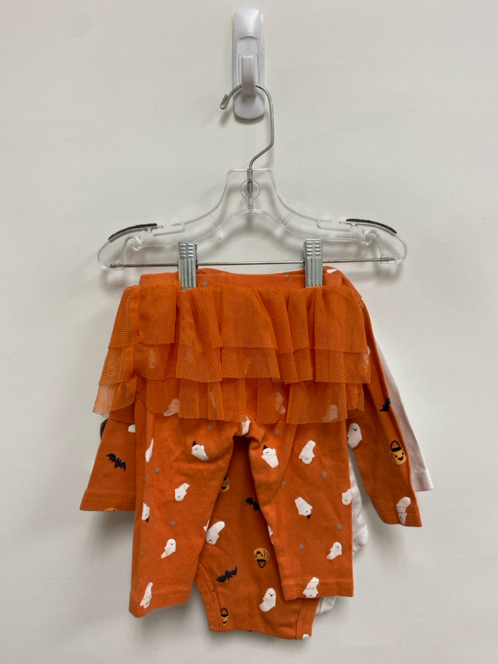 SIZE 6M White Orange Jack O&