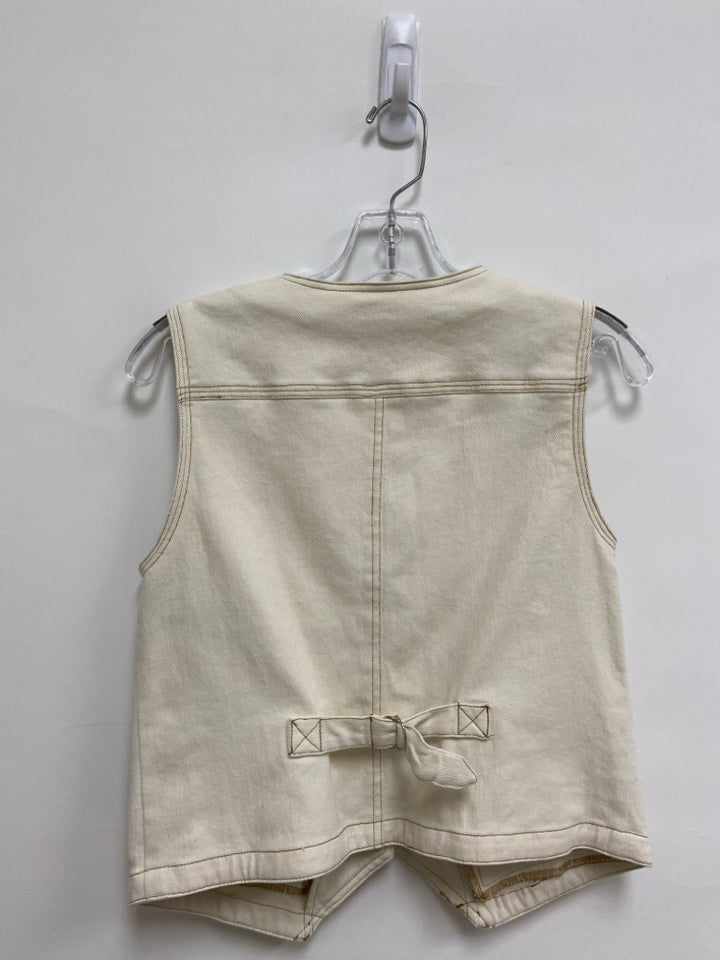 entro Size S Cream Button Up Denim Ladies Vest
