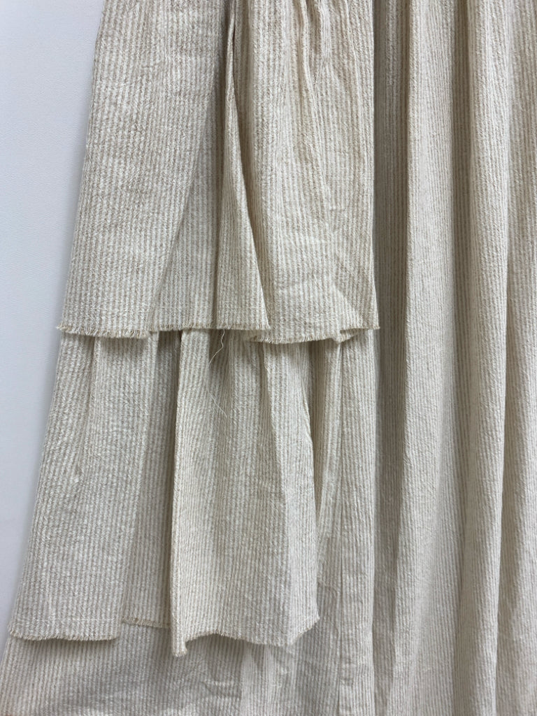 JADED GYPSY Size OSFM Beige White Striped Ladies Skirt