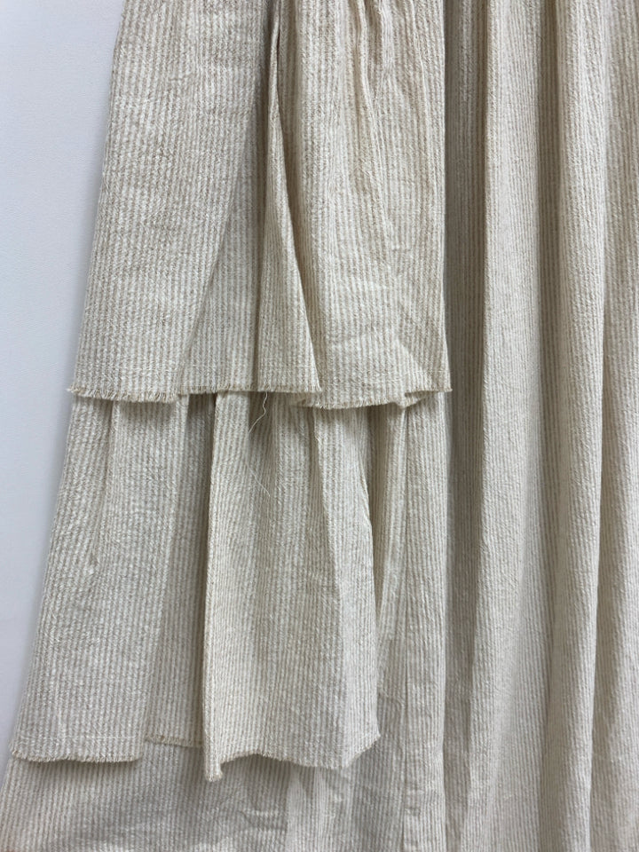 JADED GYPSY Size OSFM Beige White Striped Ladies Skirt