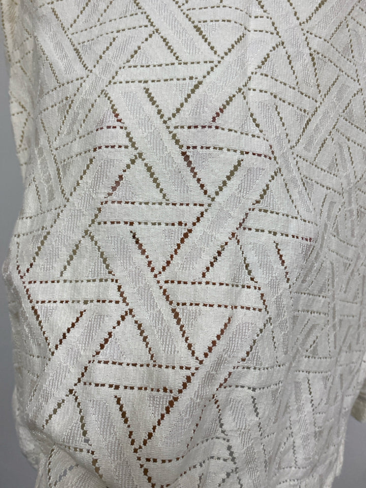 Banana Republic Size S Cream Cut-Out Long Sleeve Ladies Top