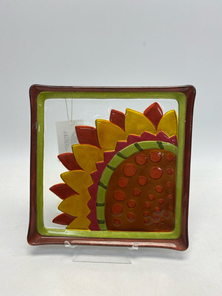 Silvestri Red/Gold Brown/Green Glass Thanksgiving