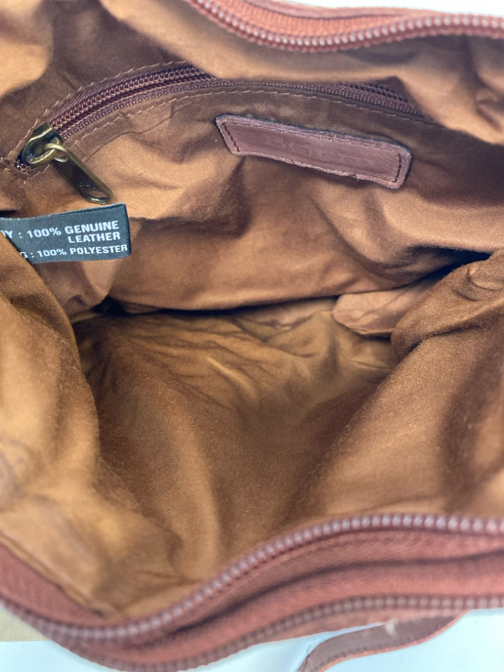 NWT Born Brown Woven Leather Crossbody