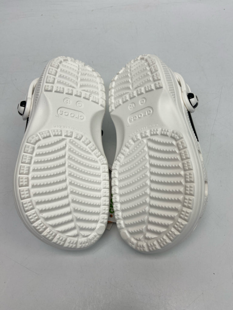 NWT Crocs SIZE 12 White Black Soccer Boy&