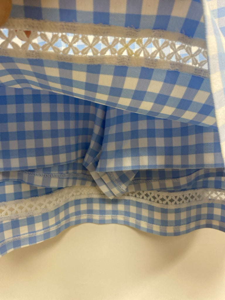 Crown &amp; Ivy Size 12 Powder Blue White Checkered Ladies Skort