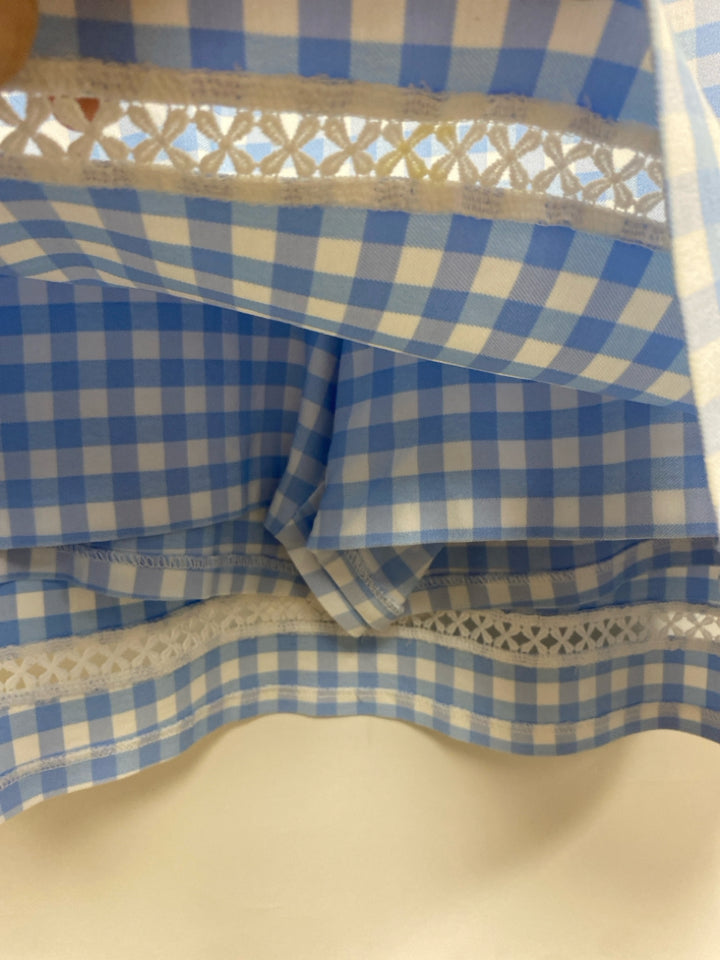 Crown &amp; Ivy Size 12 Powder Blue White Checkered Ladies Skort