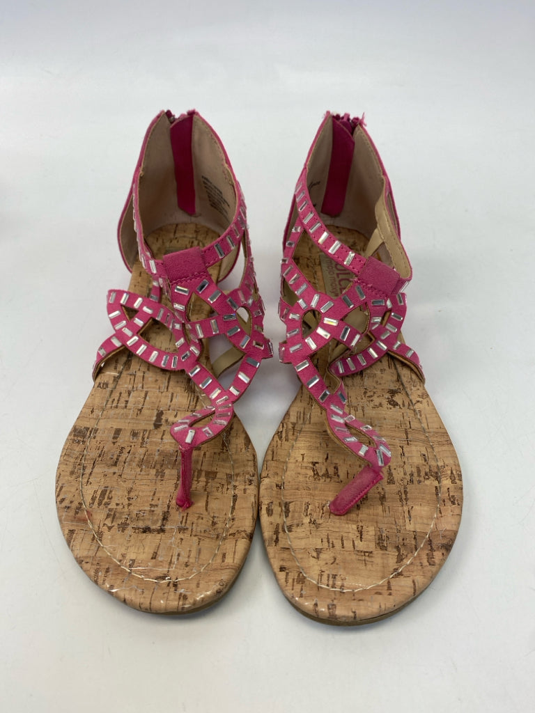 Size 8 Pink Rhinestone(s) Sandals
