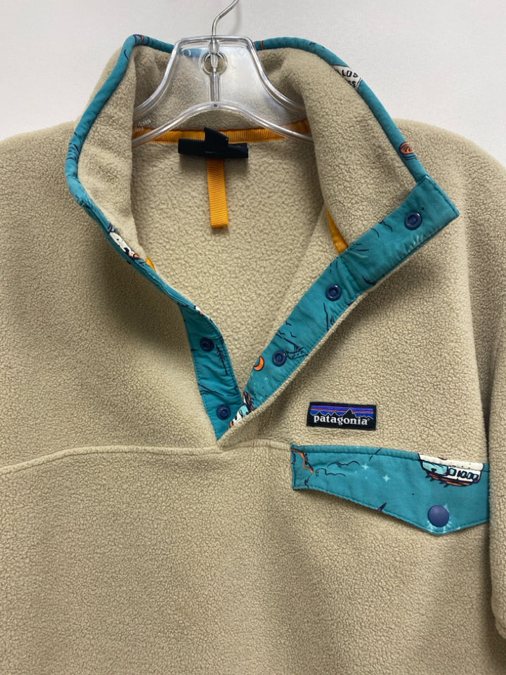 Patagonia Size S Beige Seafoam Trimmed Pullover Men&