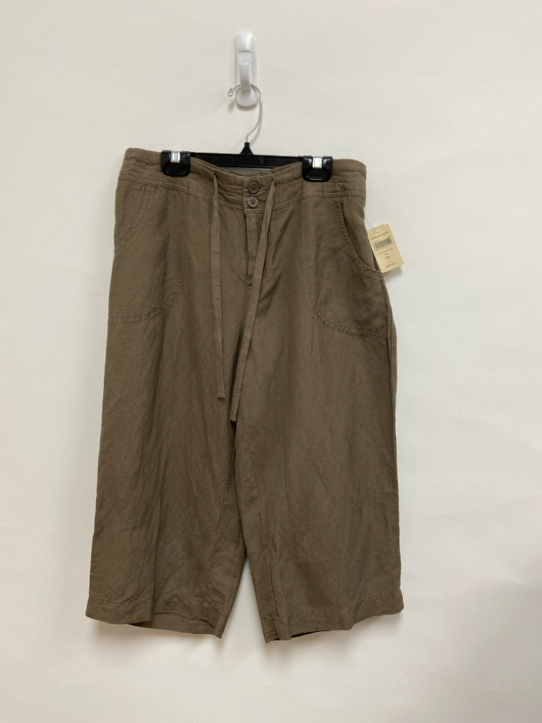 NWT Coldwater Creek Size 8P Dark Taupe Cropped Petite Pants