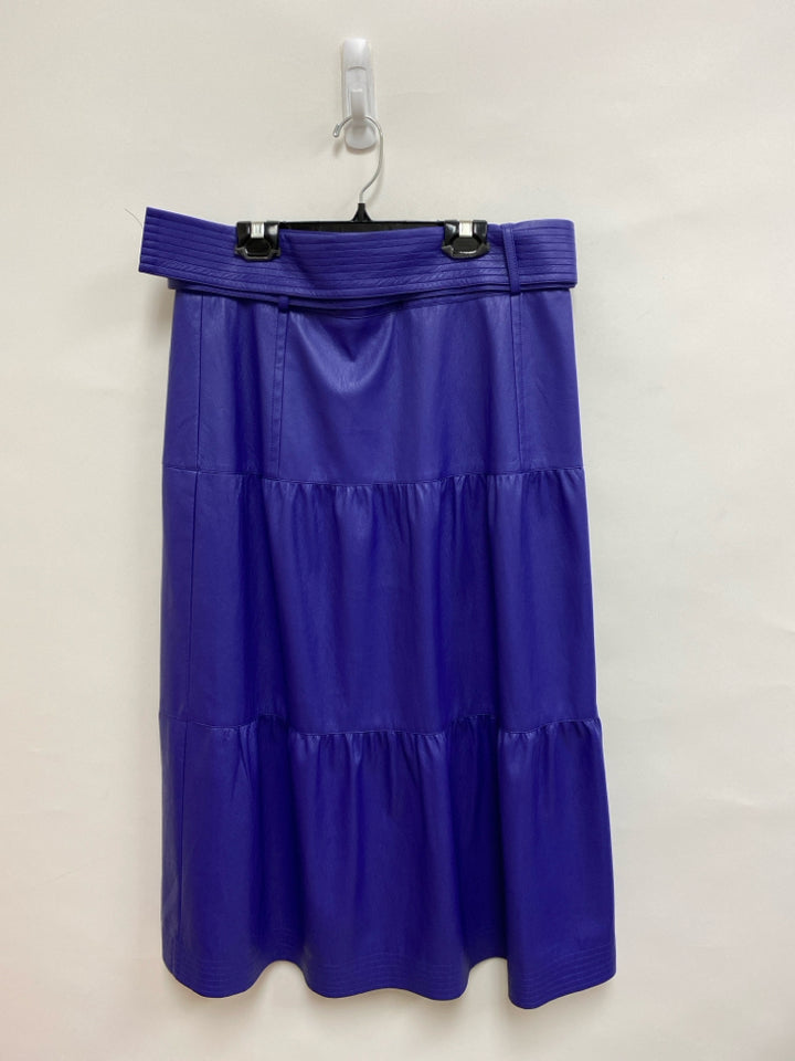 Marie Oliver Size 6 Purple Faux Leather Ladies Skirt