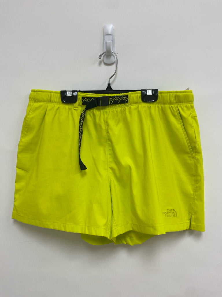 North Face Size L Neon Yellow Pull-on Ladies Shorts