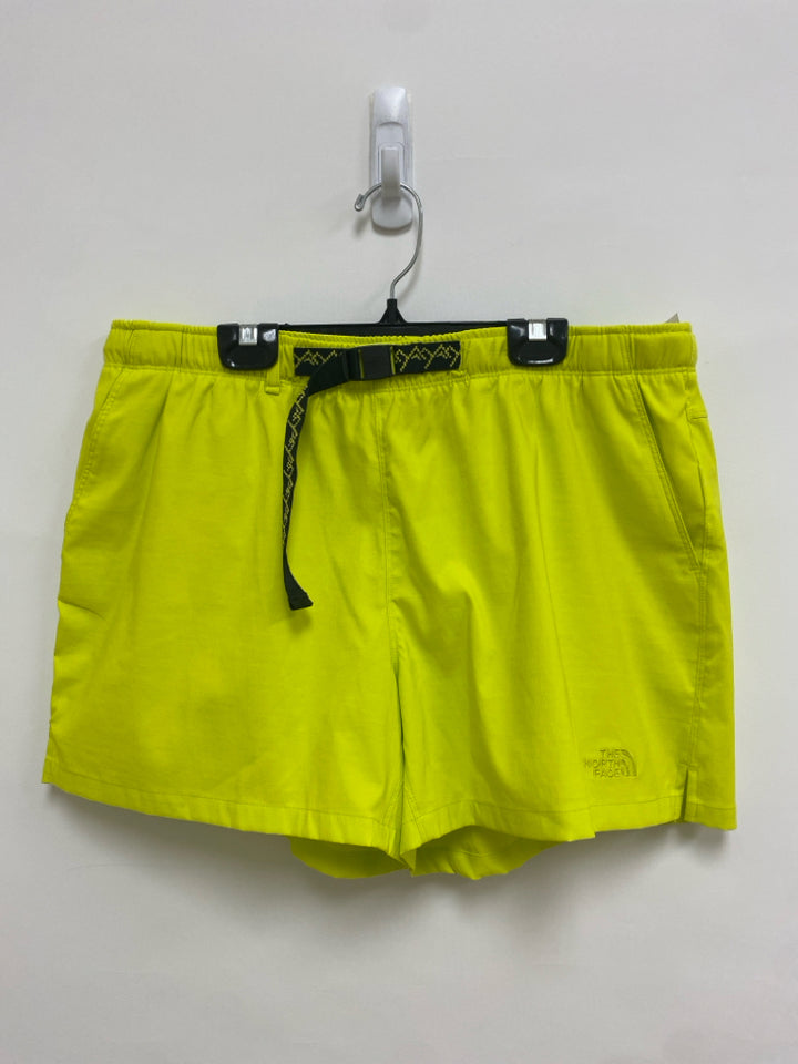 North Face Size L Neon Yellow Pull-on Ladies Shorts
