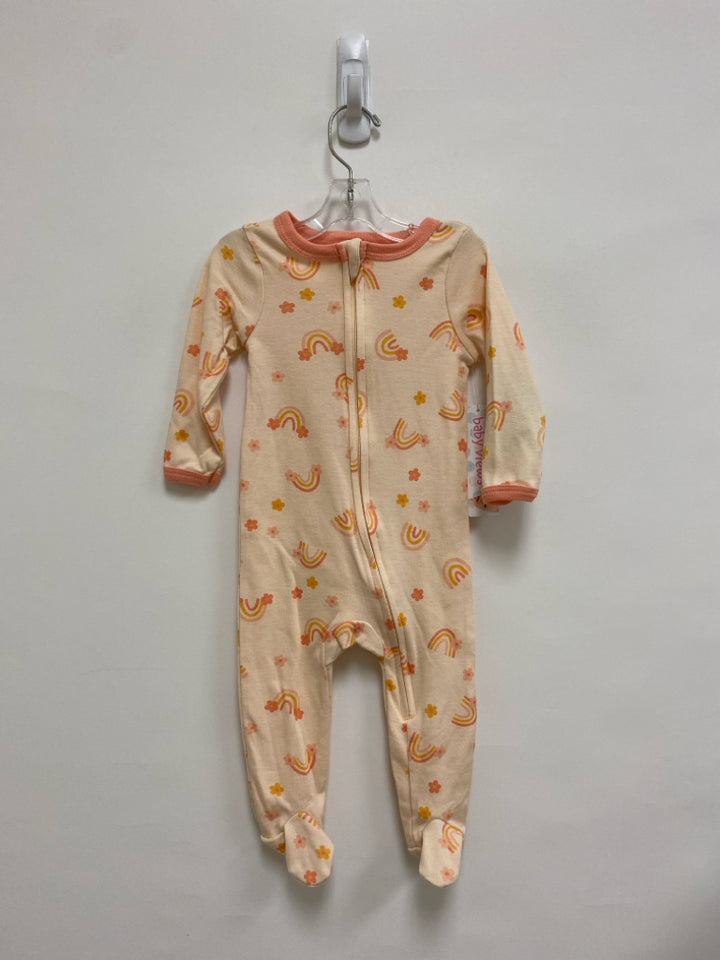 NWT SIZE 6-9M Peach Yellow Flowers Girl&