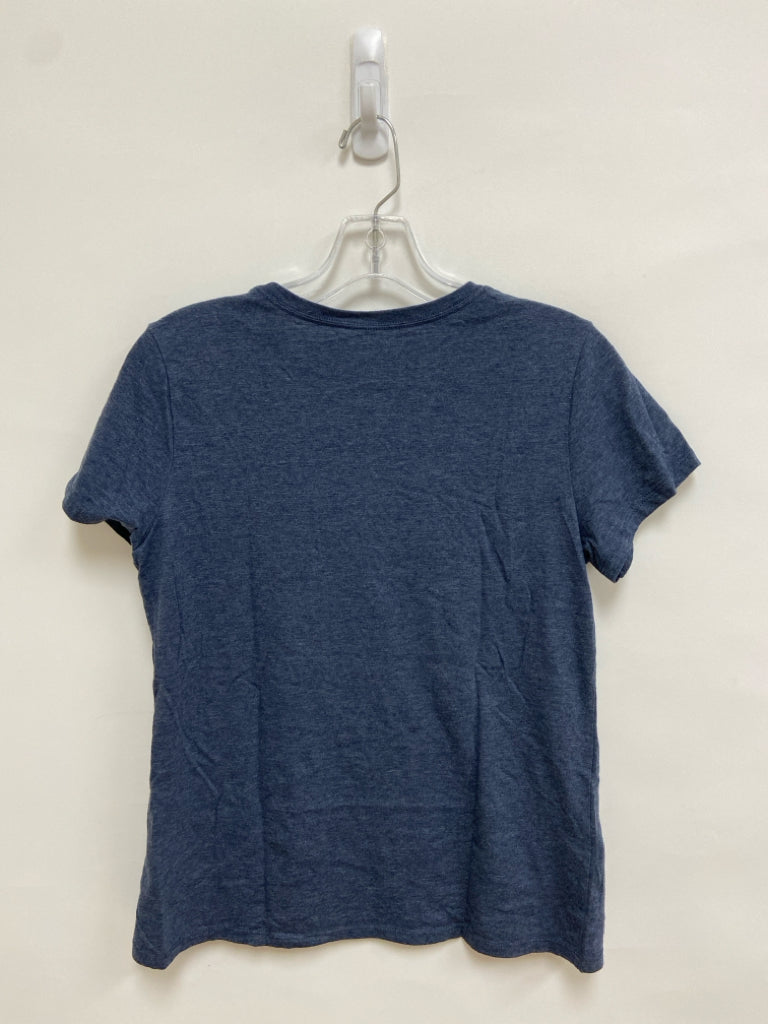 Life is Good Size S Navy Blue/Yellow Flowers Ladies Top