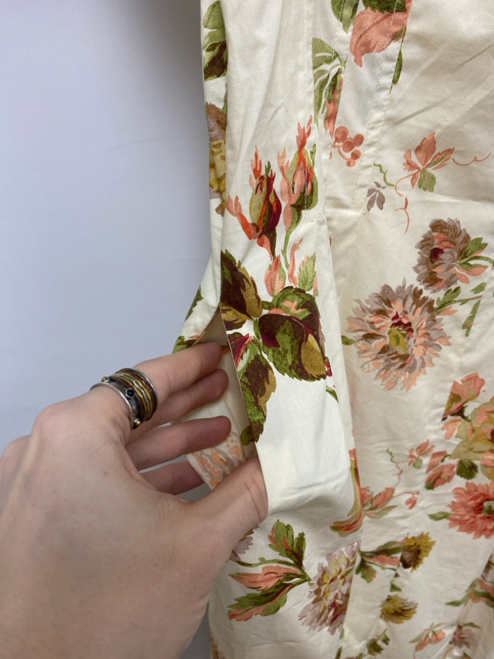 NWT TUCKERNUCK Size XXS Cream Coral/Green Floral Ladies Dress