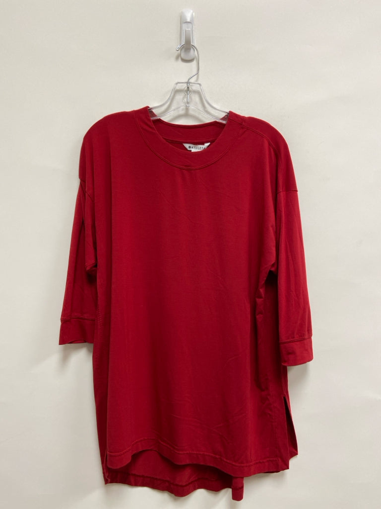 Athleta Size M Red 3/4 Sleeve Ladies Top