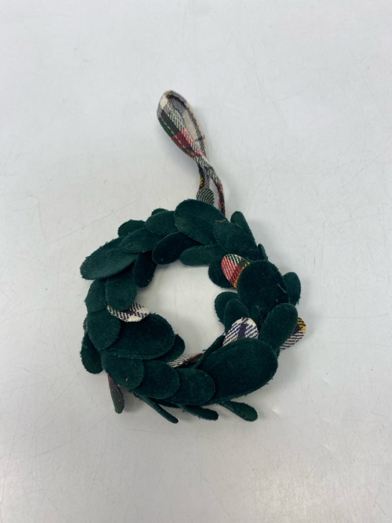Green Red Plaid Ornaments