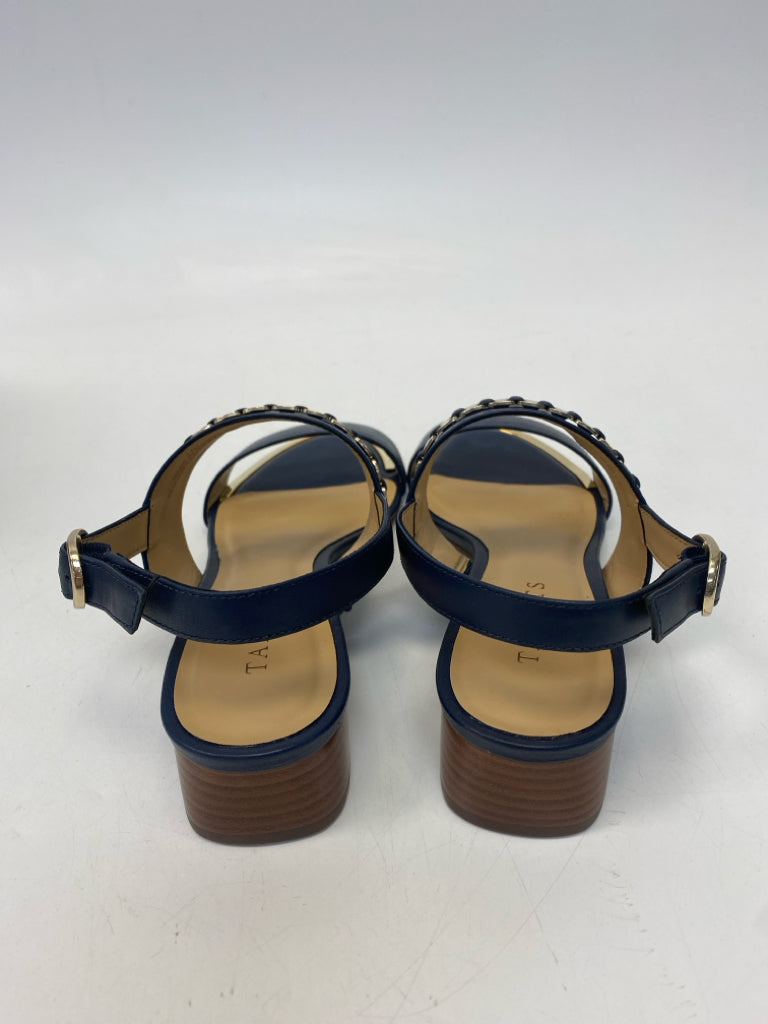 NWOT Talbots  Size 7 Navy Gold Accent(s) Sandals