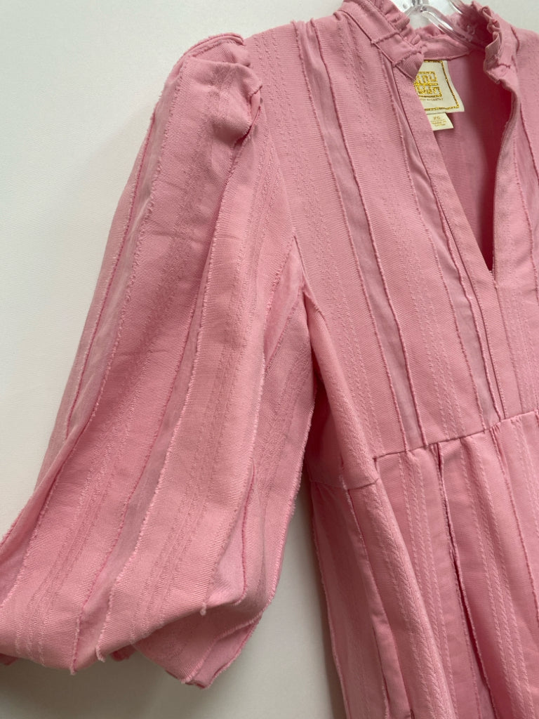 EMILY McCARTHY Size XS Pink Ribbed Ladies Dress