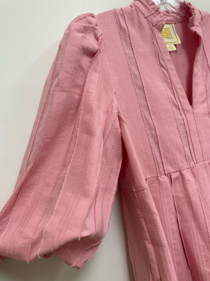 EMILY McCARTHY Size XS Pink Ribbed Ladies Dress
