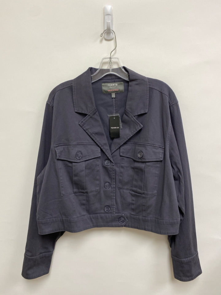 NWT Torrid  SIZE  1X Dark Gray Button Down Plus Size Jacket