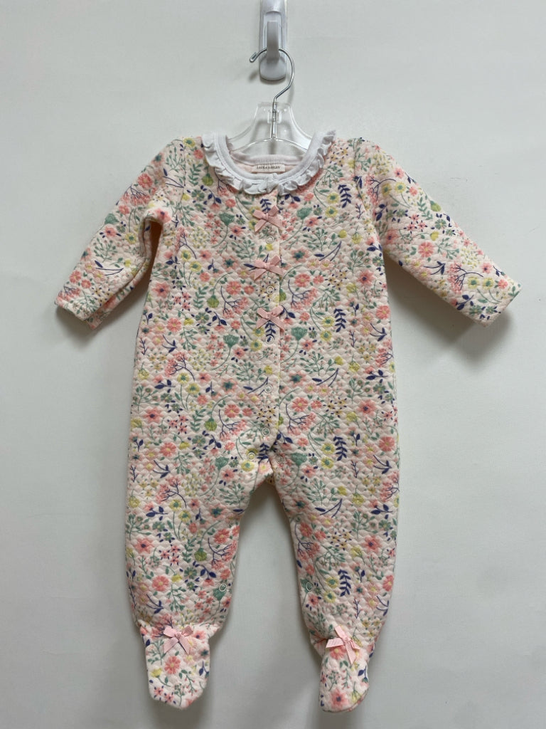 Laura Ashley SIZE 3-6M Peach Seafoam/Multi Flowers Quilted Girl&