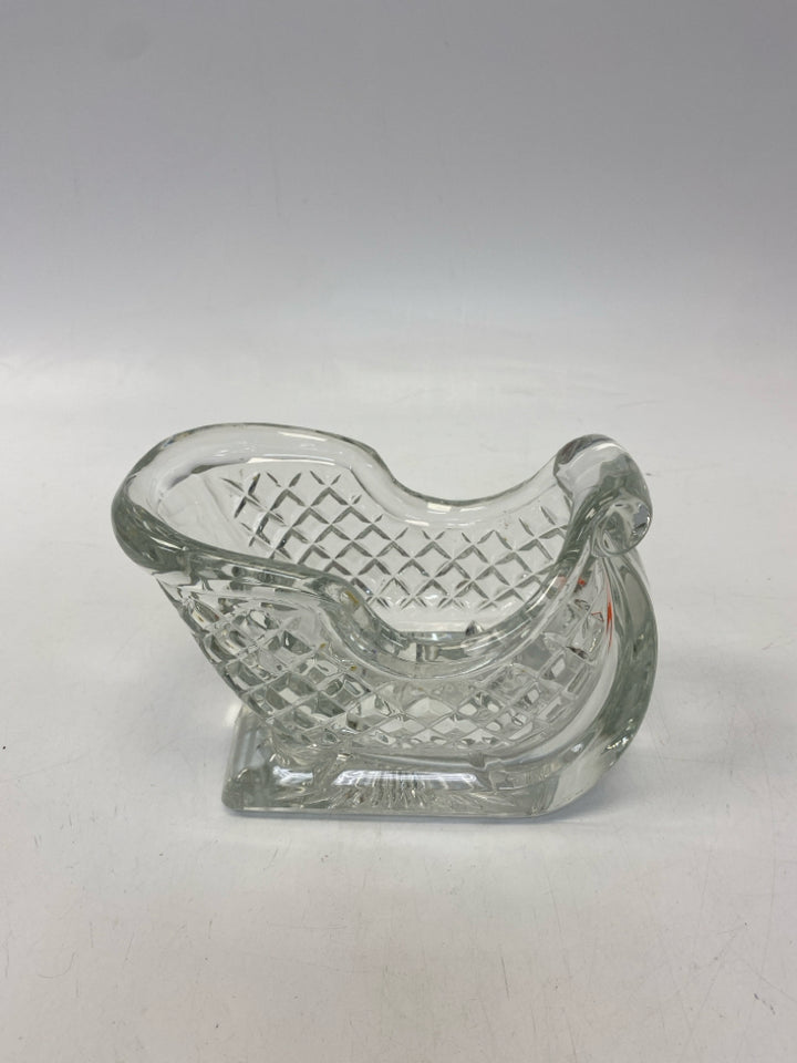 Clear Diamond Print Glass Christmas