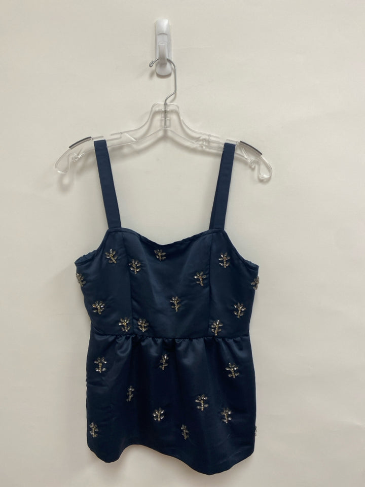 Size XS Navy Jeweled Sleeveless Ladies Top