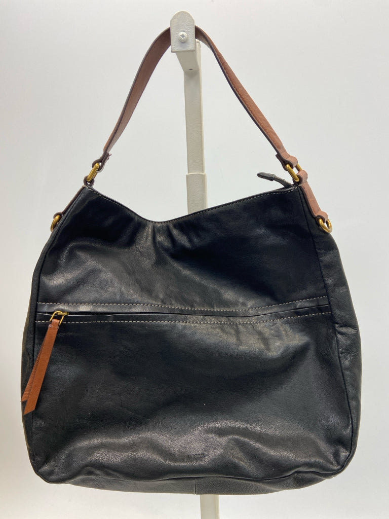 Fossil Black Brown Handbag