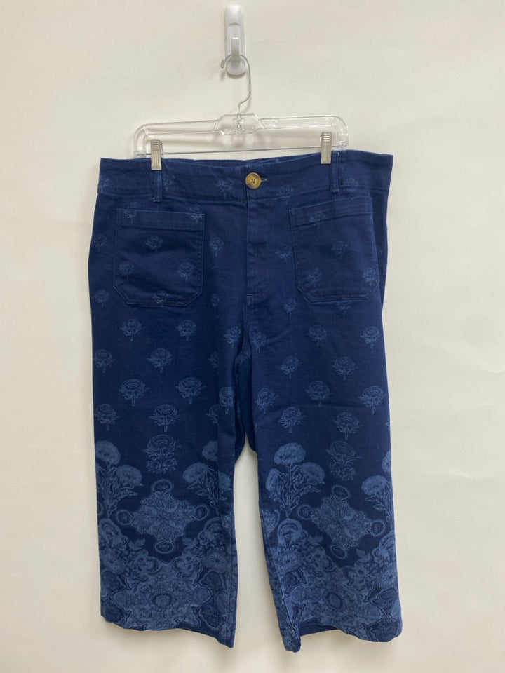 Maeve  SIZE  18W Dark Blue Flowers Plus Size Jeans