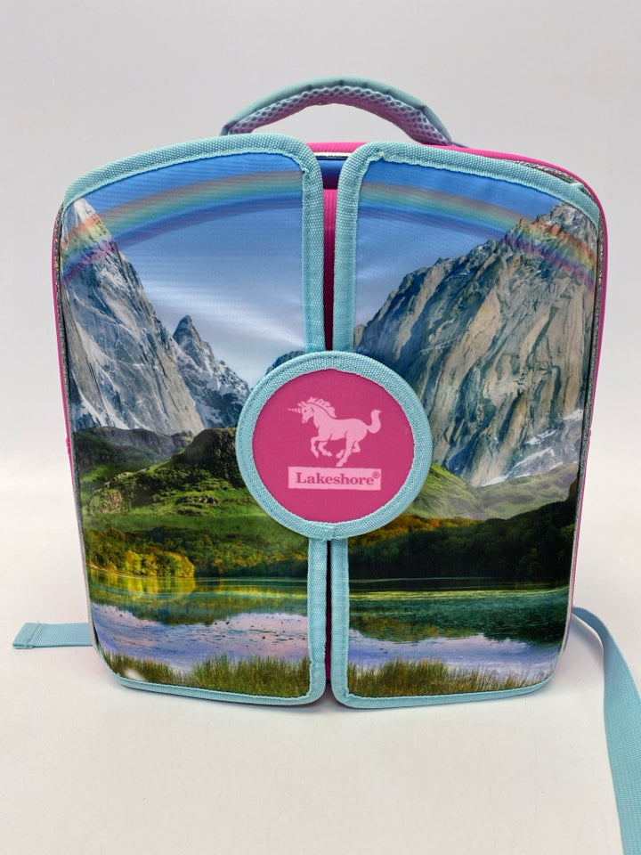 Lakeshore SIZE Blue Pink Unicorns Kids Backpack