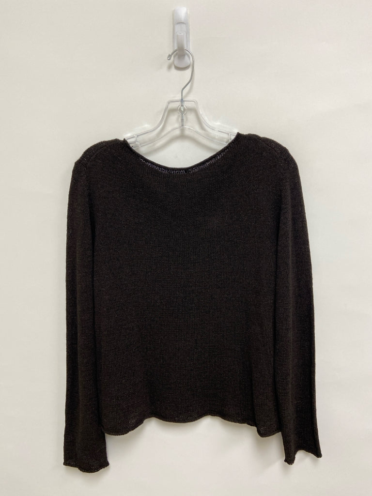 NWT Eileen Fisher Size L Espresso Silk Blend Ladies Sweater