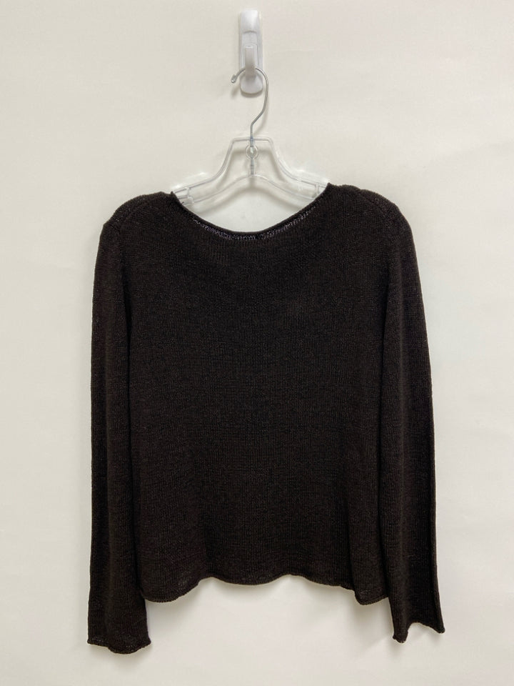 NWT Eileen Fisher Size L Espresso Silk Blend Ladies Sweater