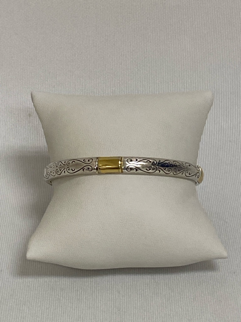 Brighton Silver Color Gold Color Scroll Bracelet