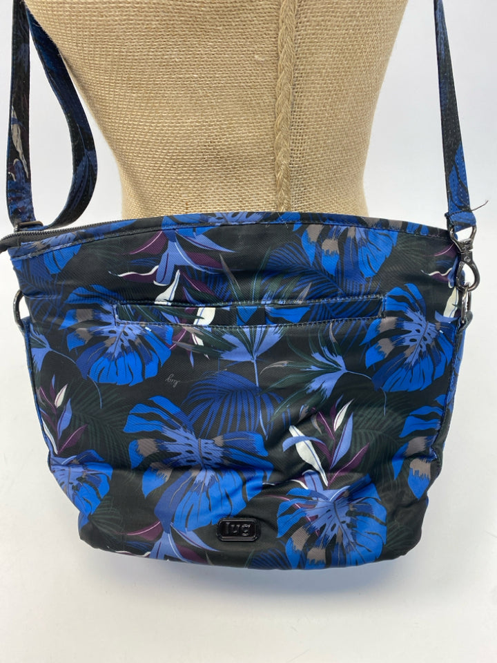 Lug Black Blue Nylon Crossbody