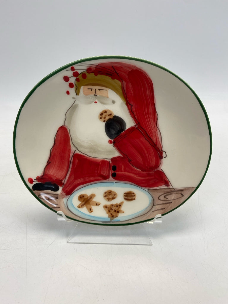 Vietri White Red Santa Christmas