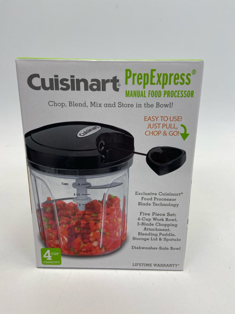 NEW/BOX Cuisinart Clear Black Food Processor