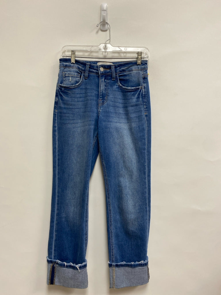 VERVET Size 24 Faded Blue Distressed Ladies Jeans