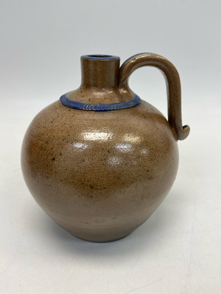 Brown Blue Trimmed Pottery