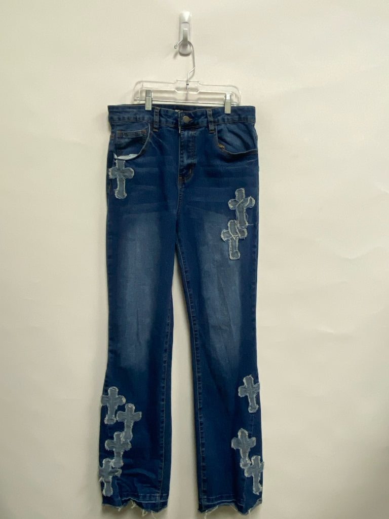 SIZE 18 Blue Cross Flared Girl&