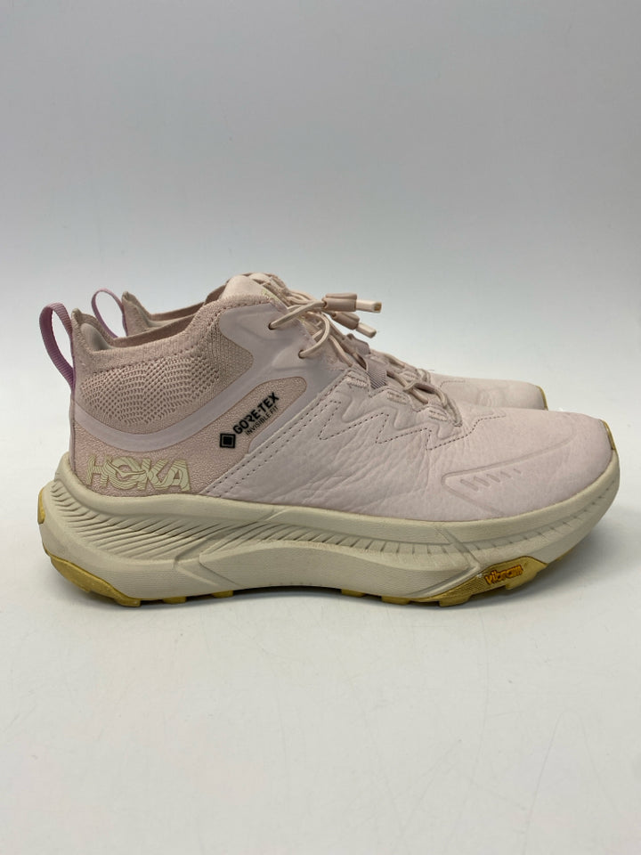 Hoka  Size 9 Pale Pink Lace-up Sneakers