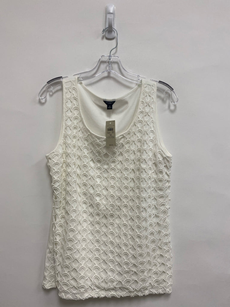 NWT Ann Taylor Size M White Lace Sleeveless Ladies Top