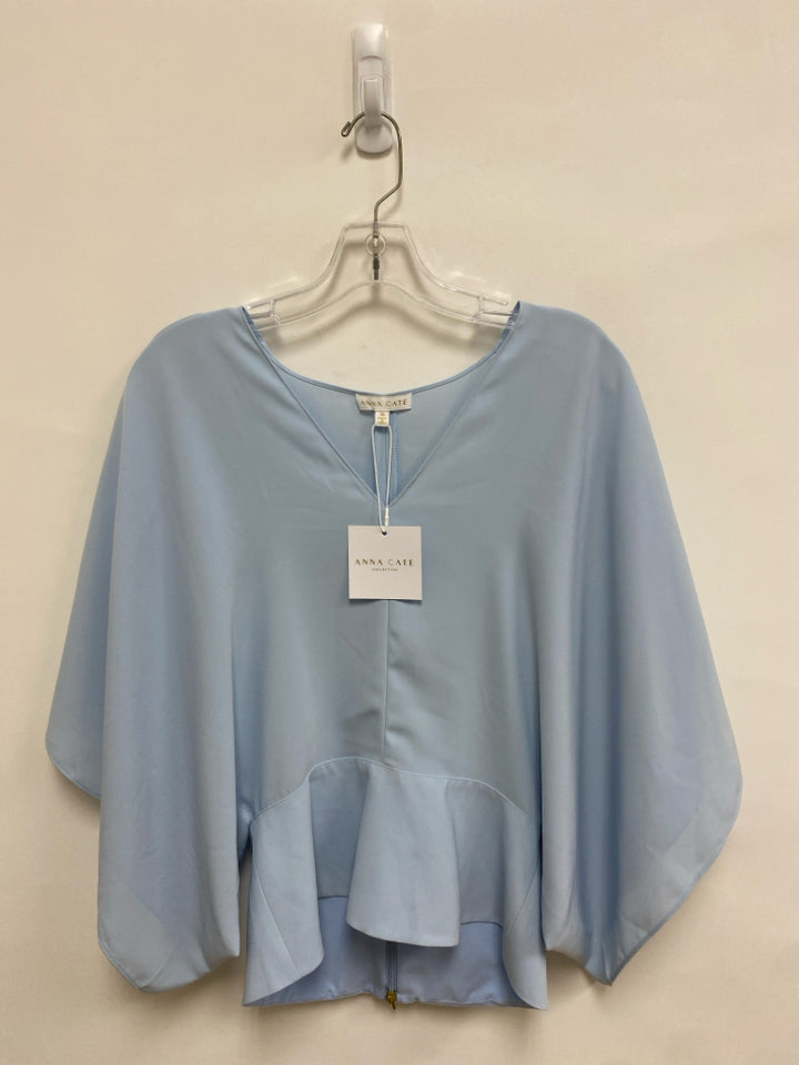 NWT ANNA CATE Size XS Powder Blue Batwing Ladies Top