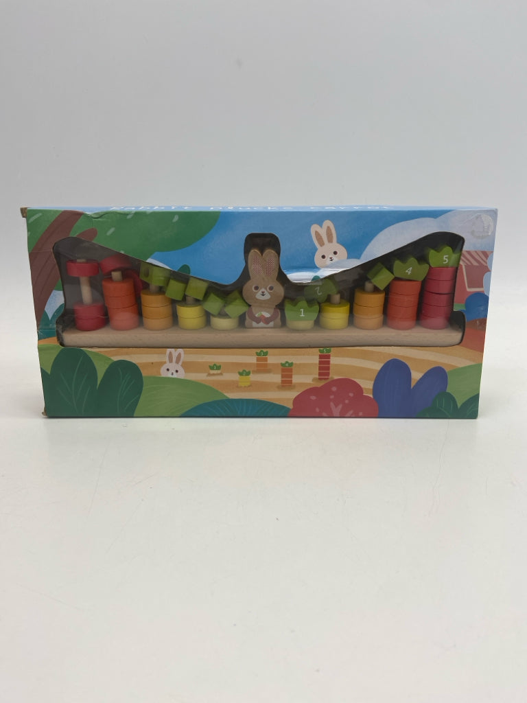 Multi-Color Rabbit Wood Misc. Toy