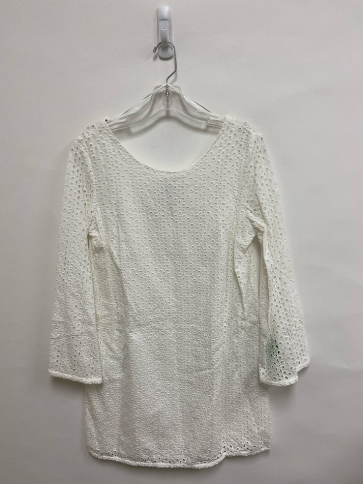 Size M White Eyelet Ladies Dress