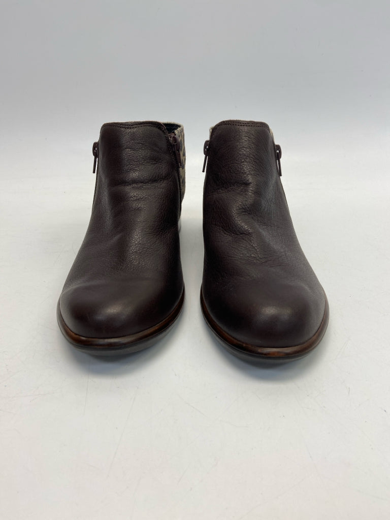 NWOT Naot  Size 40 Dark Brown Tan/Blk Animal Print Boots