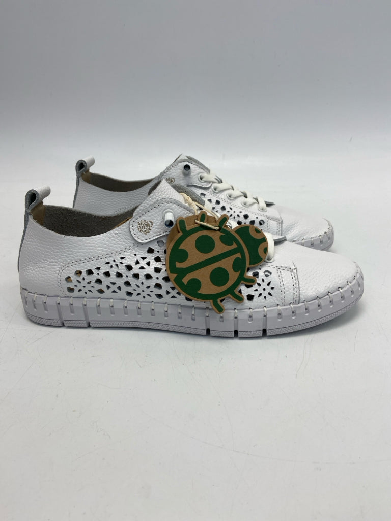 NWT  Size 39 White Perforated Sneakers